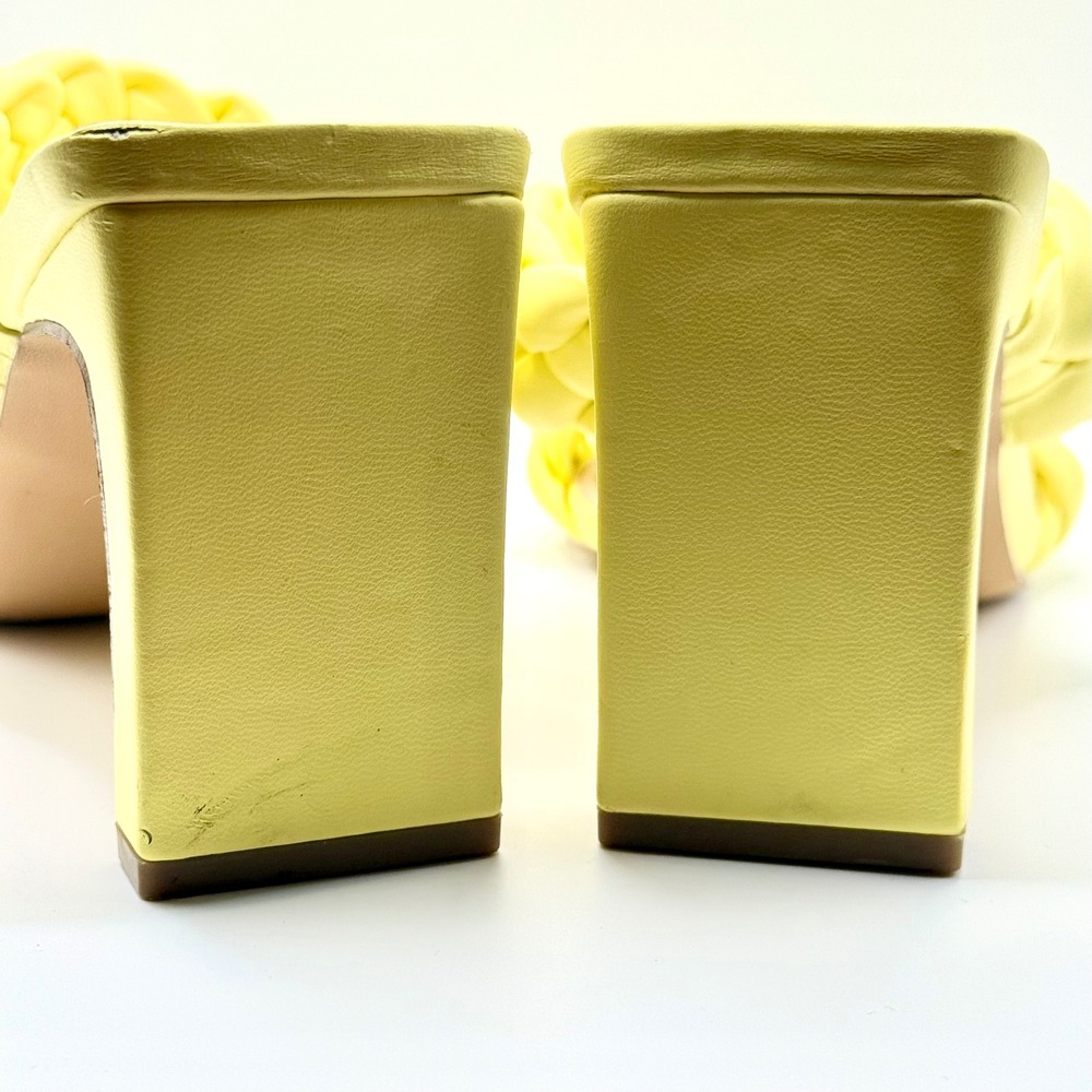 BCBGeneration | Yellow Braided Square Toe Block H… - image 4